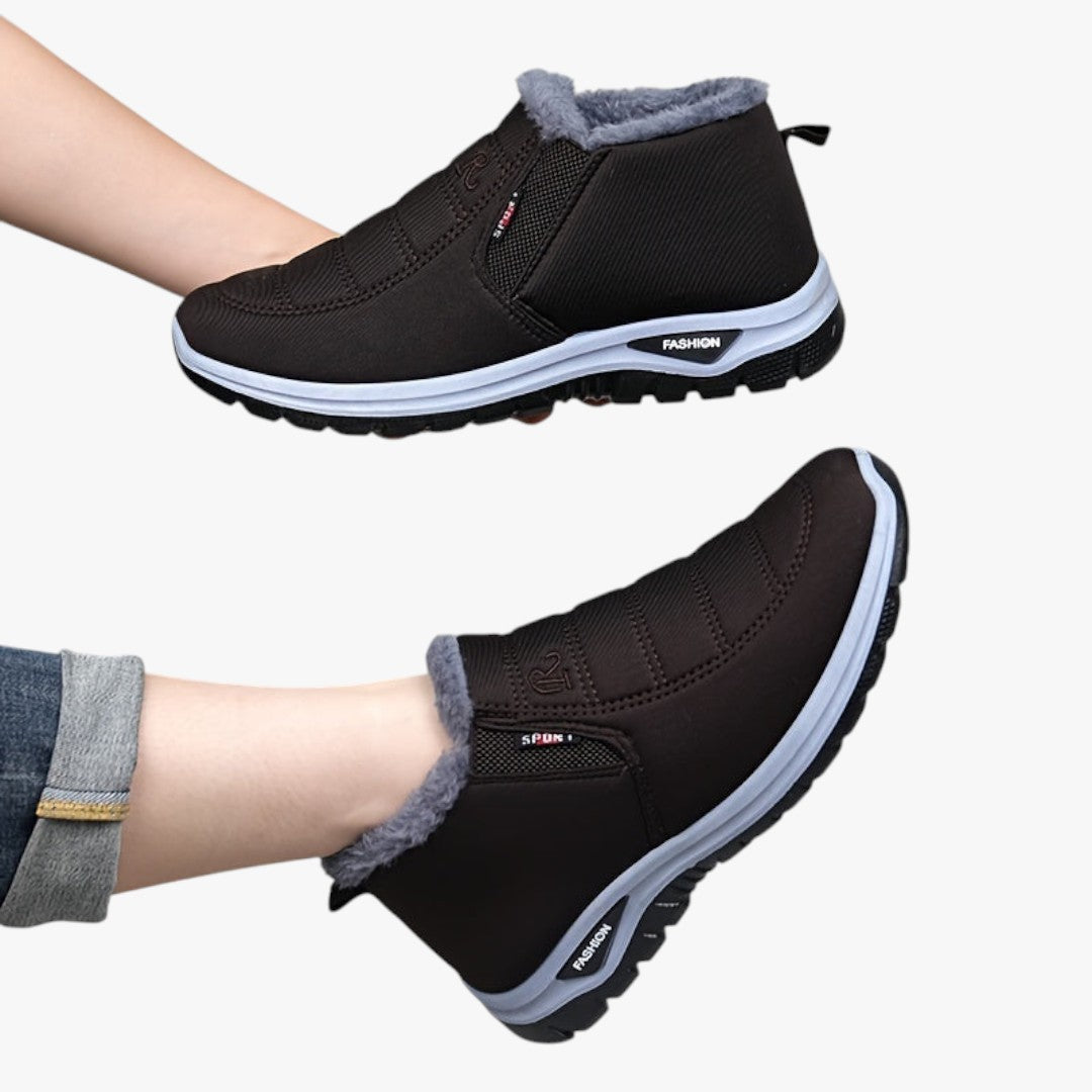 Herren Winterschuhe mit Futter und elastischen Seiteneinsätzen