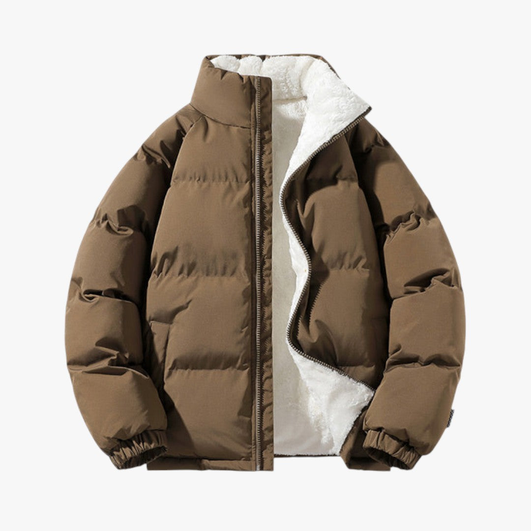 Gefütterte Winter Pufferjacke für Herren | Kurz