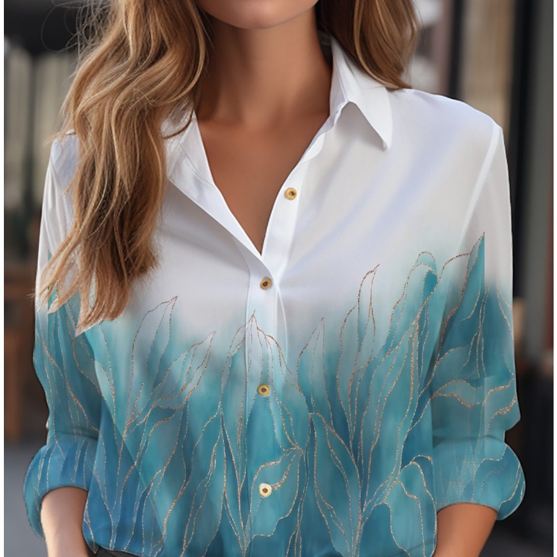 Elegante Damen Bluse mit Muster