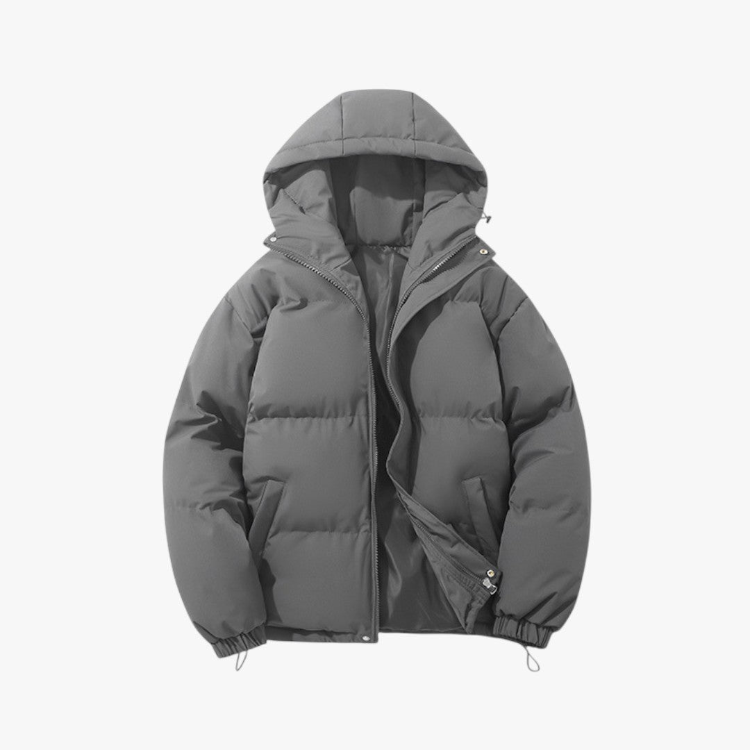 Unisex Puffer Winterjacke mit Kapuze | Kurz