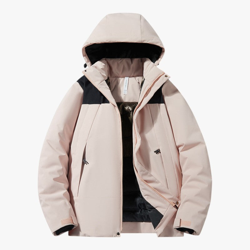 Unisex Skijacke mit Kapuze und Taschen | Reißverschluss