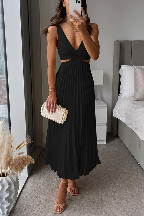 Damen Maxi Plissee Abendkleid | Elegant und Lang