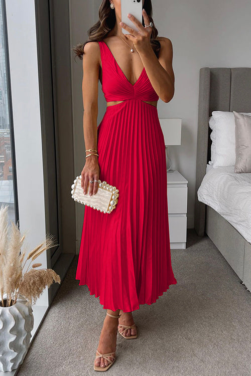 Damen Maxi Plissee Abendkleid | Elegant und Lang
