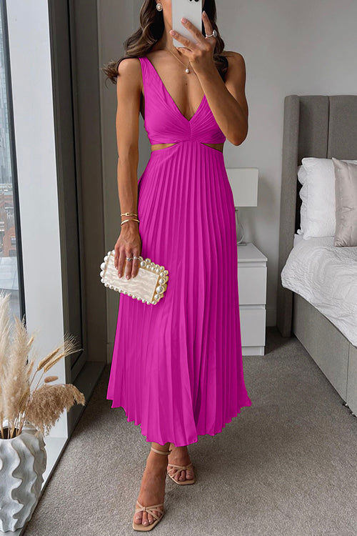 Damen Maxi Plissee Abendkleid | Elegant und Lang