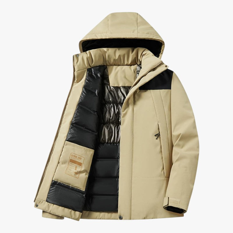 Unisex Skijacke mit Kapuze und Taschen | Reißverschluss