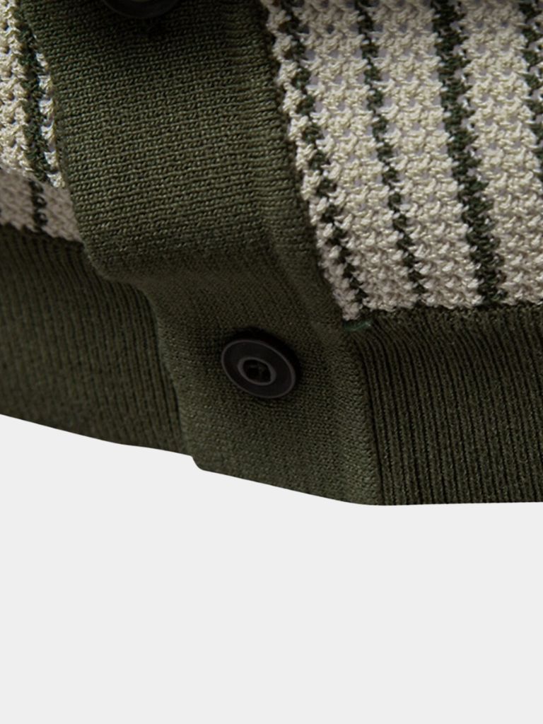 Herren Gestreiftes Strick-Polo-Shirt für stilbewusste | Hochwertig & Bequem