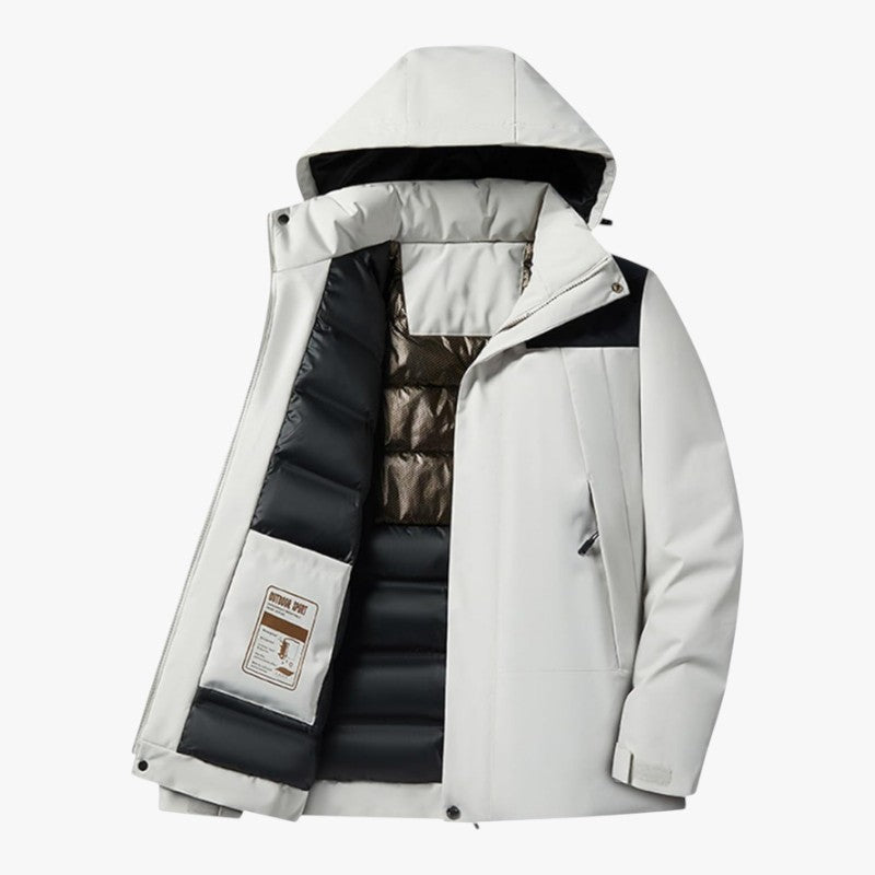 Unisex Skijacke mit Kapuze und Taschen | Reißverschluss