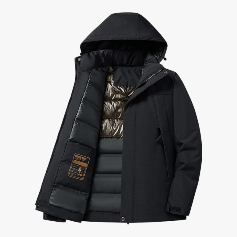 Unisex Skijacke mit Kapuze und Taschen | Reißverschluss