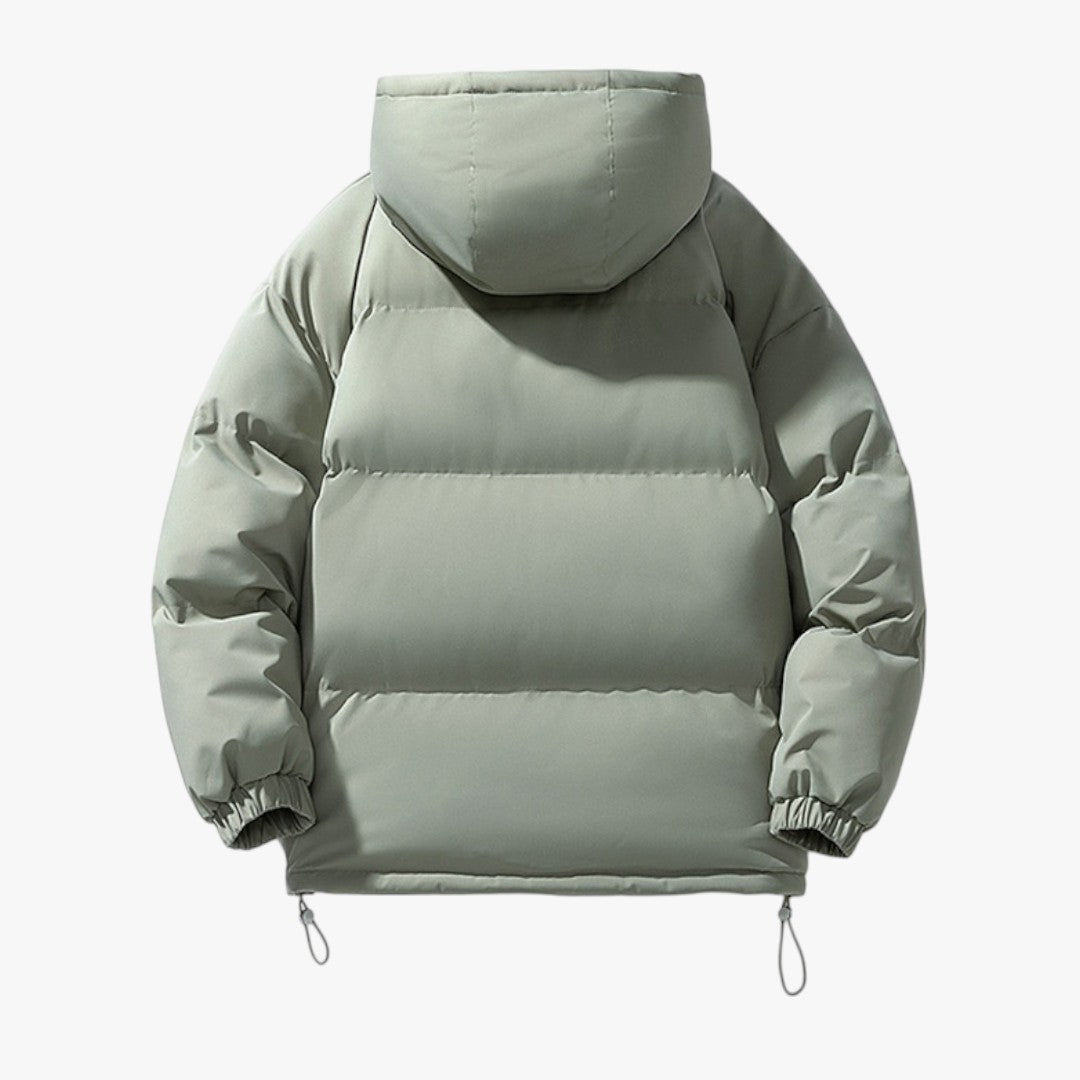 Unisex Puffer Winterjacke mit Kapuze | Kurz