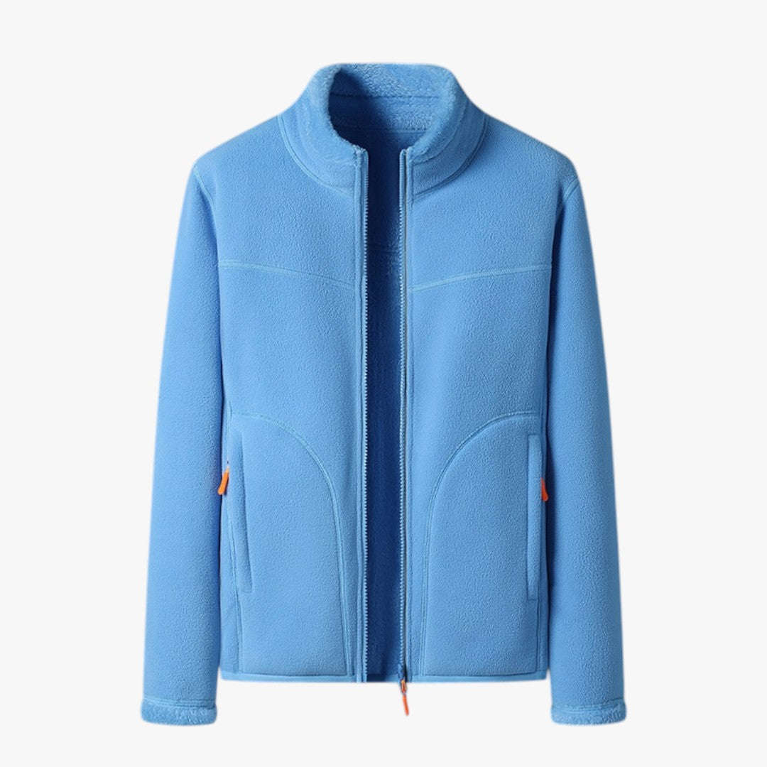 Damen Fleece Winter Skijacke mit Reißverschluss | Kurz