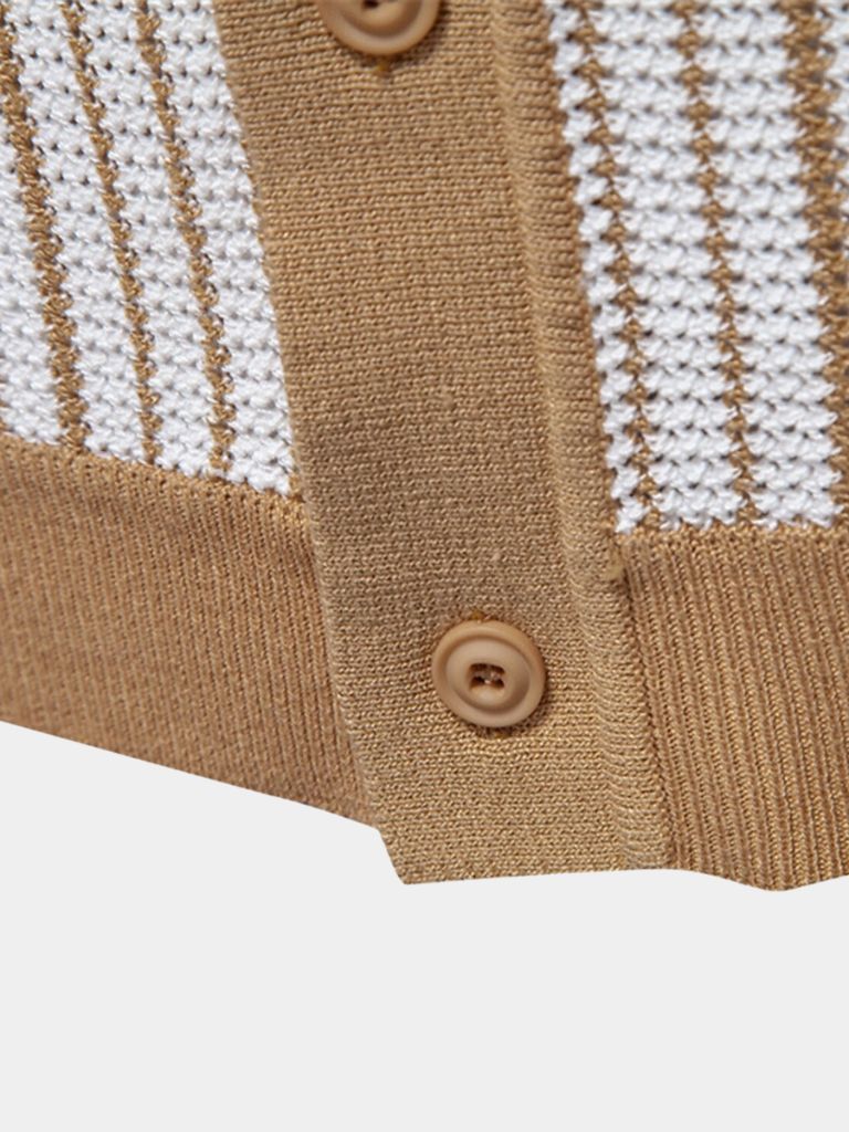Herren Gestreiftes Strick-Polo-Shirt für stilbewusste | Hochwertig & Bequem