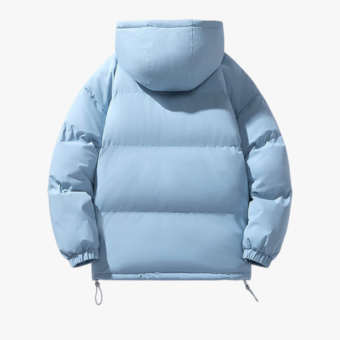 Unisex Puffer Winterjacke mit Kapuze | Kurz