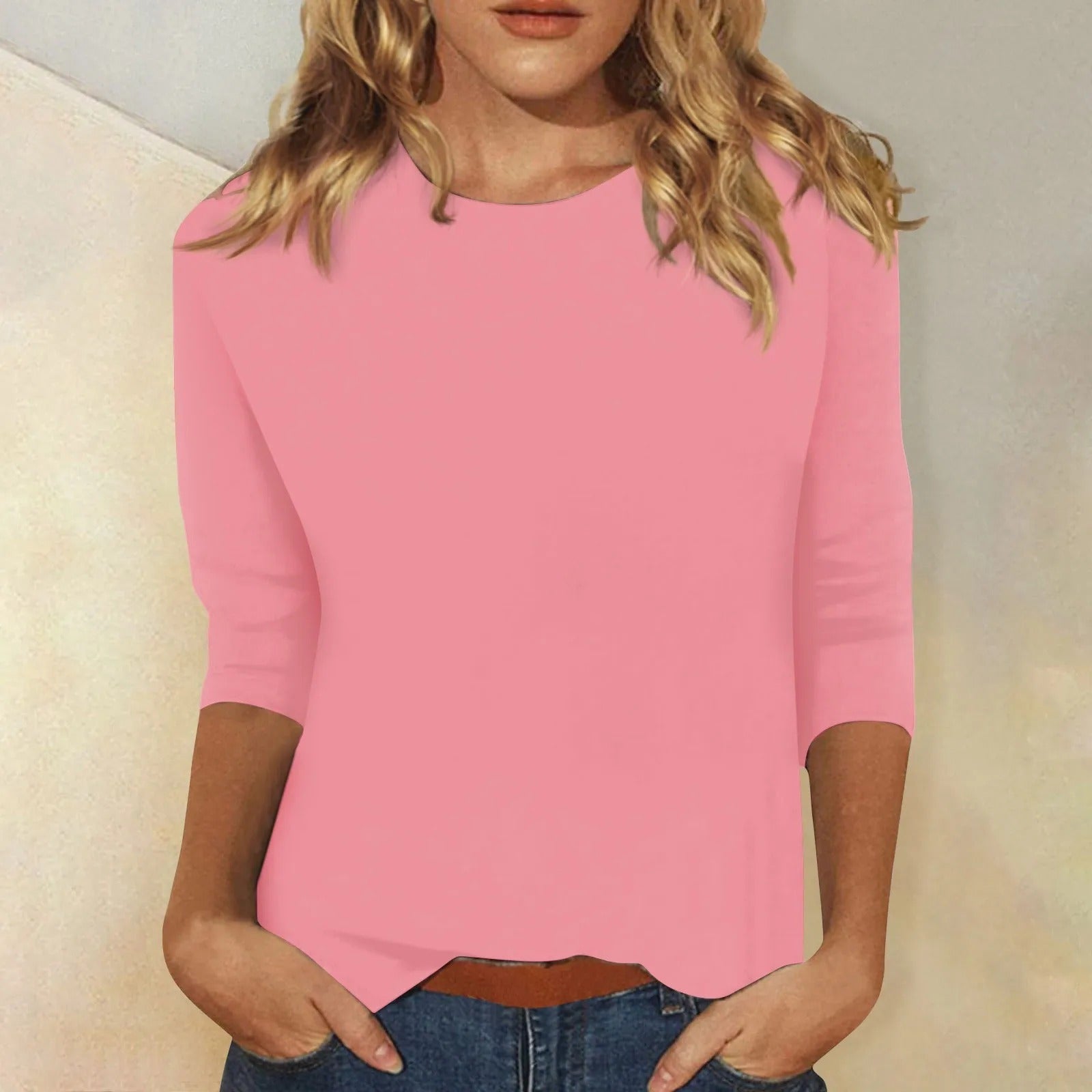Damen Langarm Shirt mit Rundhals