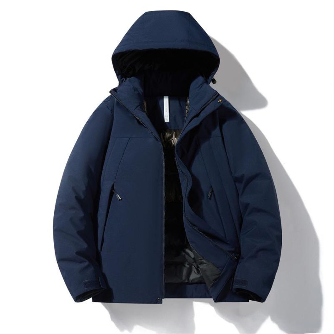 Unisex Skijacke mit Kapuze und Taschen | Reißverschluss