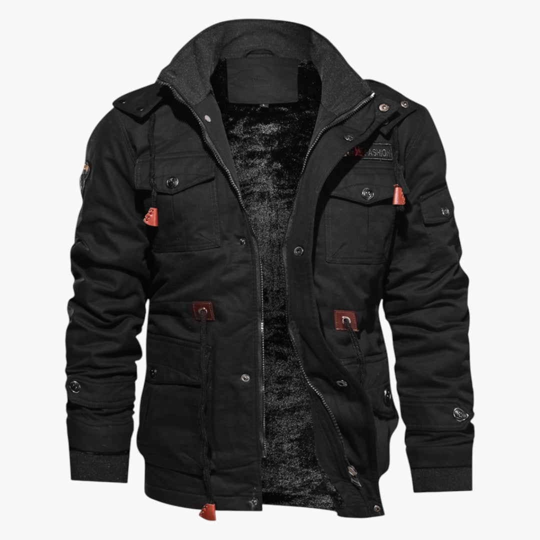 Herren Winterjacke mit Taschen und Reißverschluss | Kurz