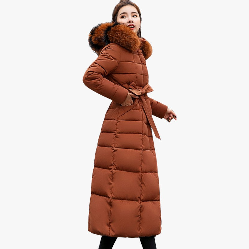 Damen Parka Winterjacke mit Kapuze | Lang