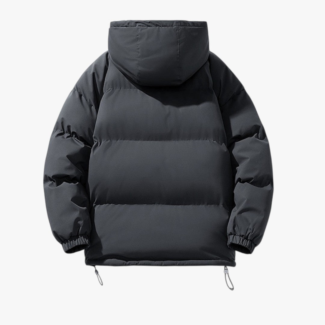 Unisex Puffer Winterjacke mit Kapuze | Kurz