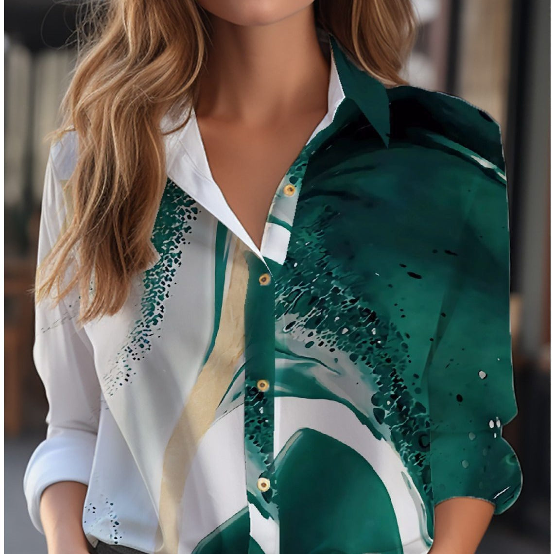 Elegante Damen Bluse mit Muster