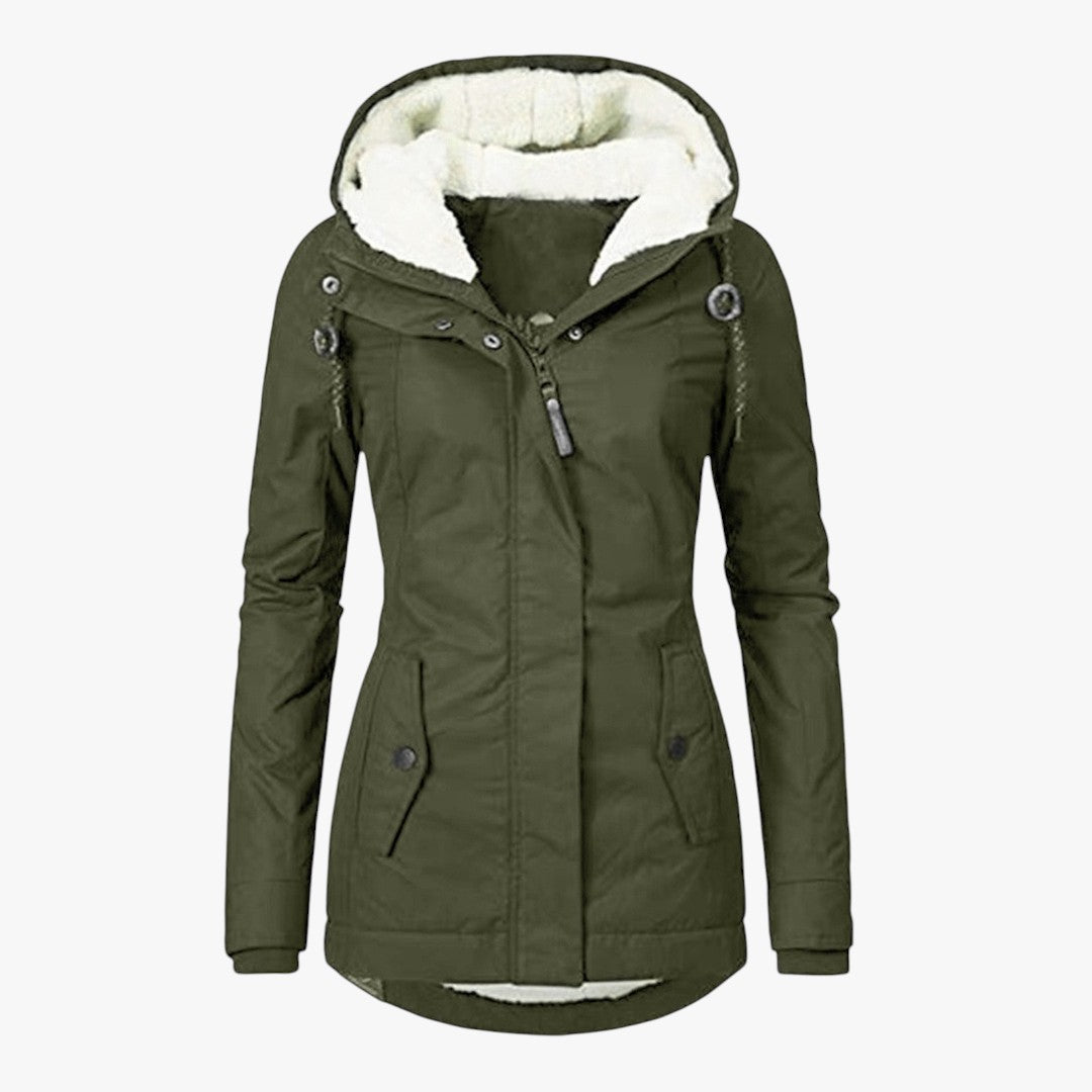 Damen Parka Winter Mantel mit Kapuze | Lang