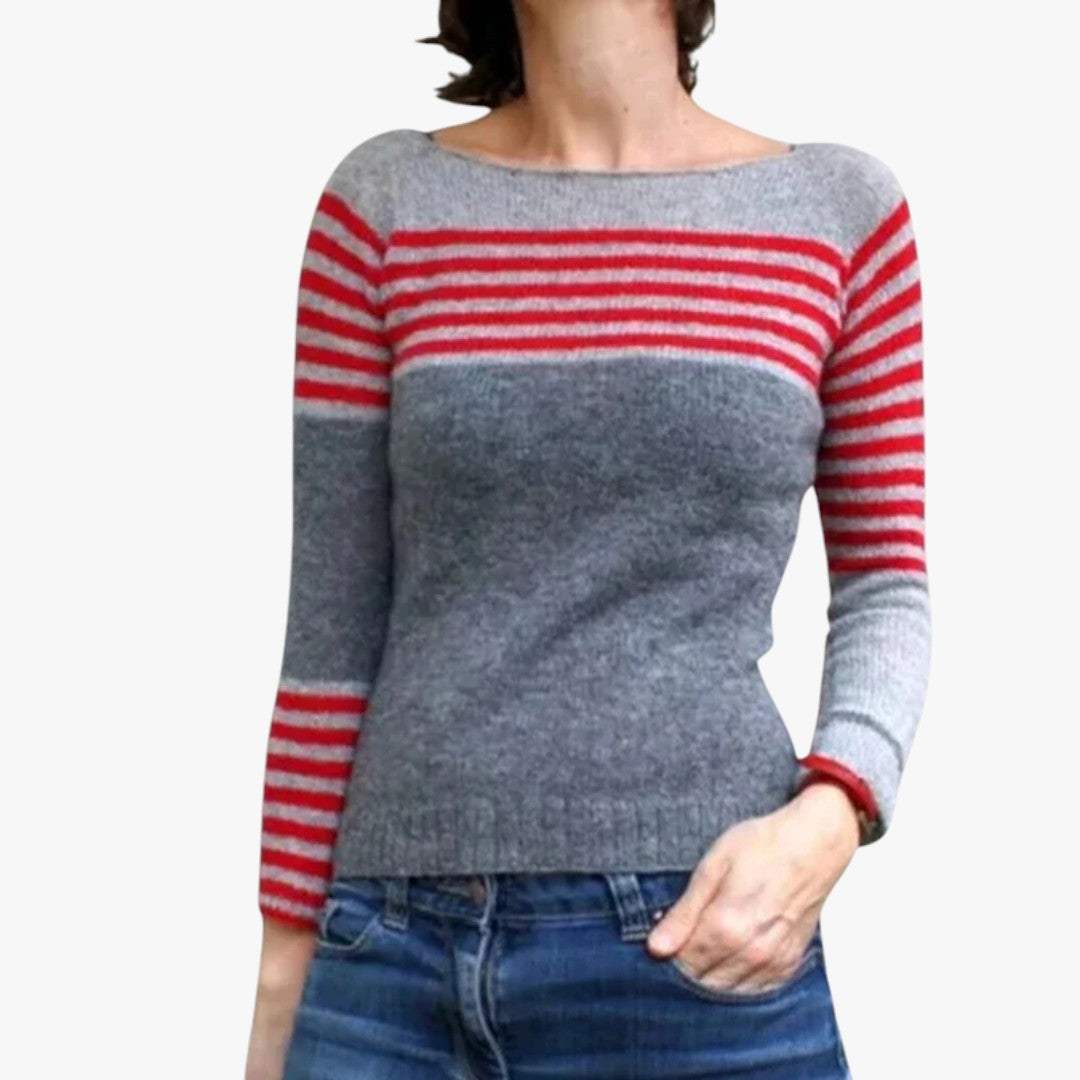 Damen warmer Norweger Winterpullover | Lockere Passform