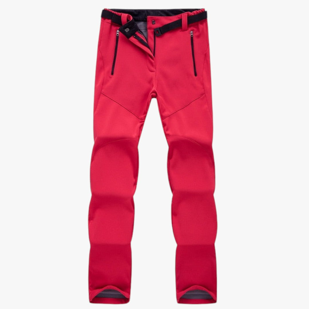 Warme Damen-Skihose mit Gürtel | Winter-Wanderhose