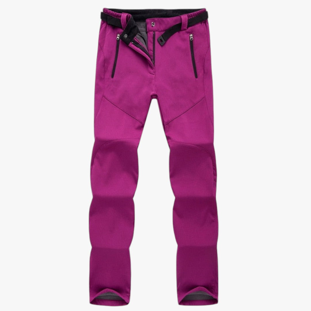 Warme Damen-Skihose mit Gürtel | Winter-Wanderhose