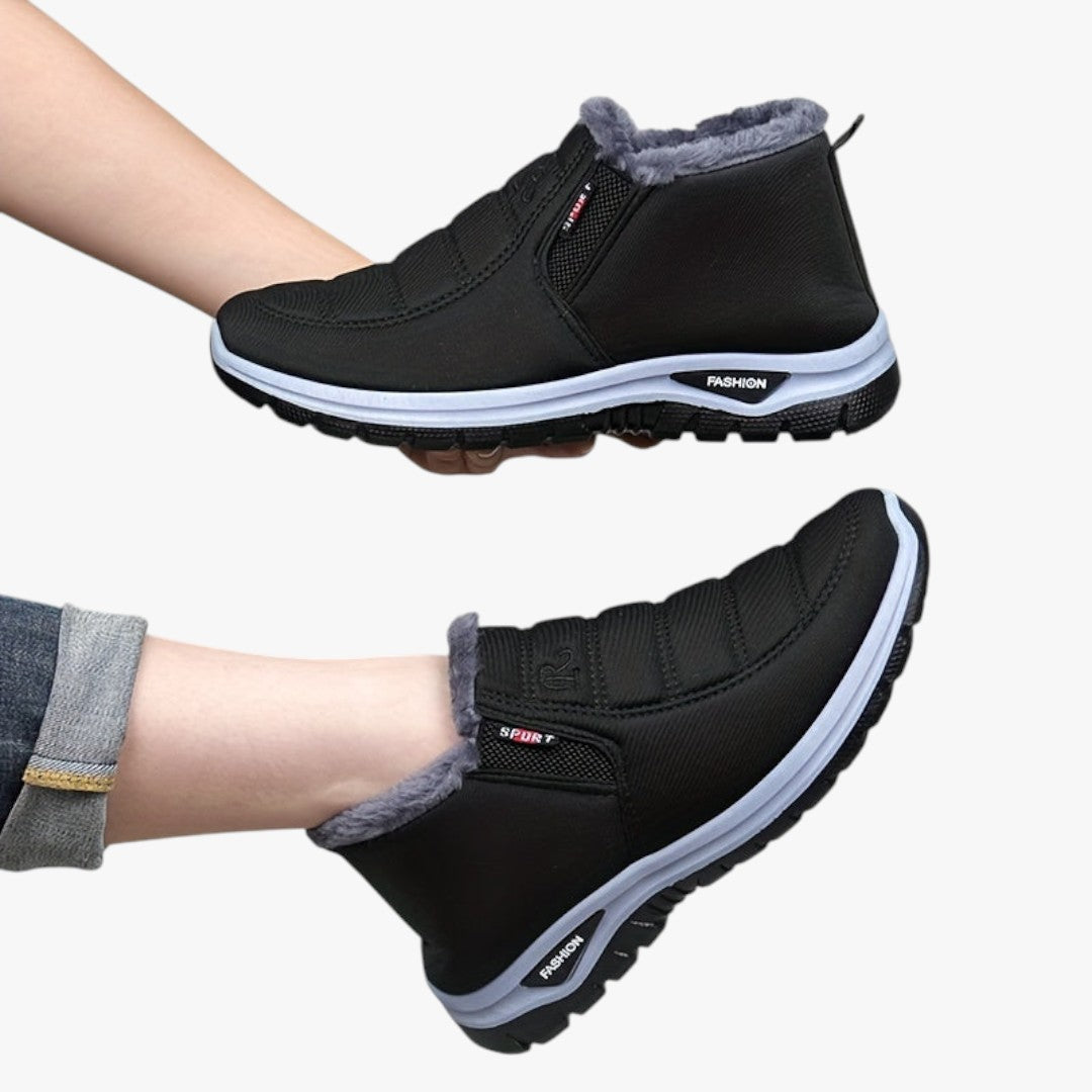 Herren Winterschuhe mit Futter und elastischen Seiteneinsätzen
