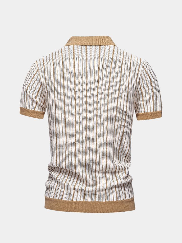 Herren Gestreiftes Strick-Polo-Shirt für stilbewusste | Hochwertig & Bequem