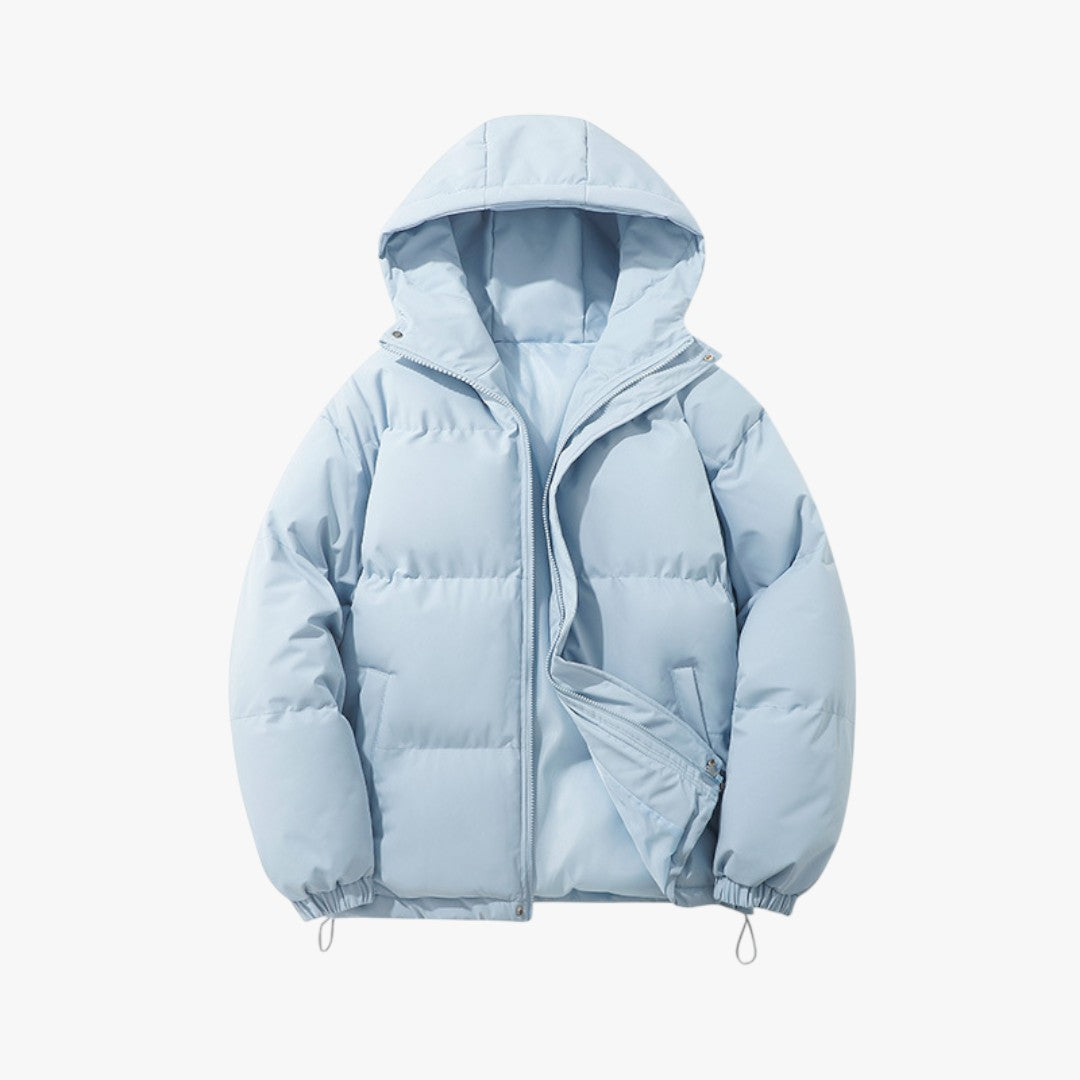 Unisex Puffer Winterjacke mit Kapuze | Kurz