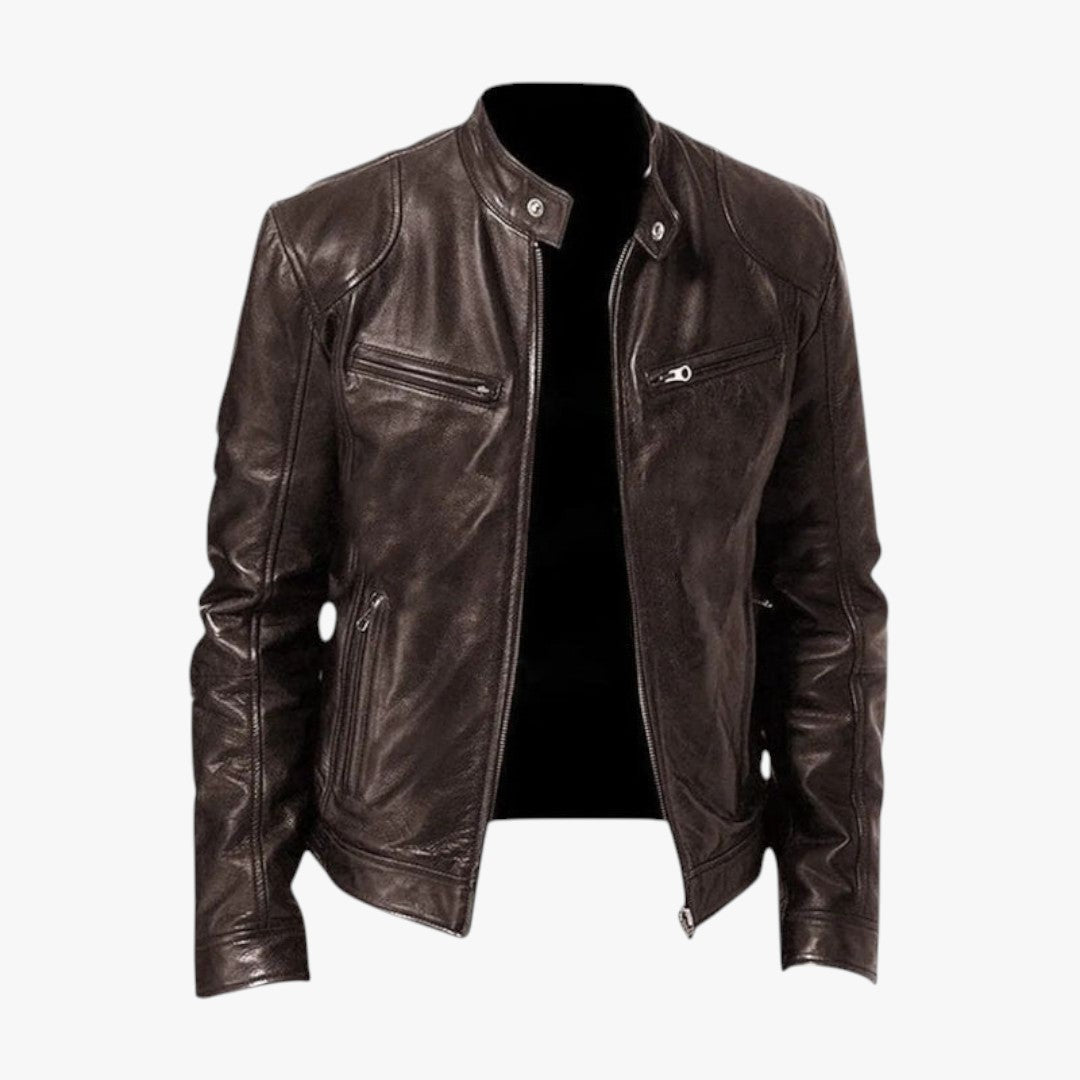 Herren Winter Motorradjacke mit Reißverschluss