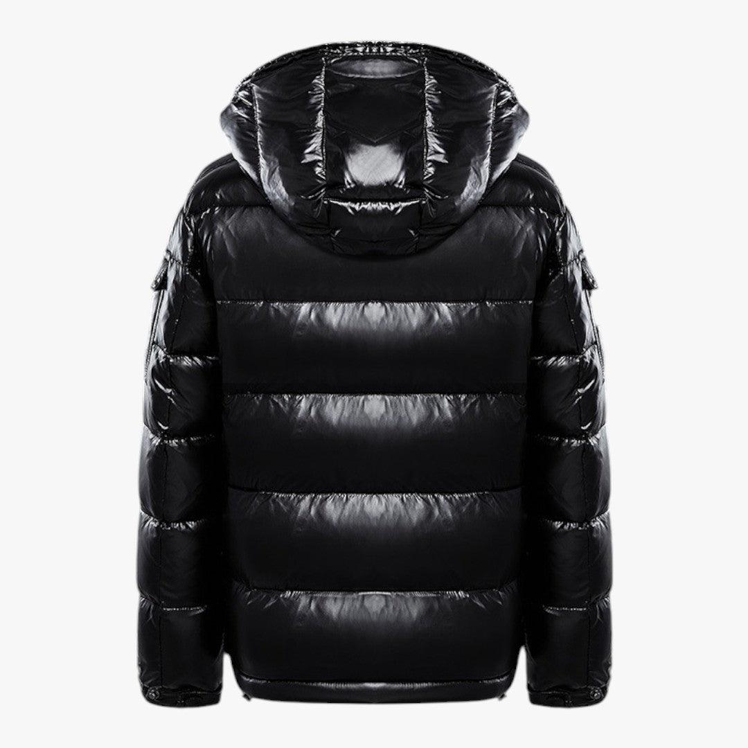Winter Pufferjacke für Herren mit Kapuze und Taschen | Kurz