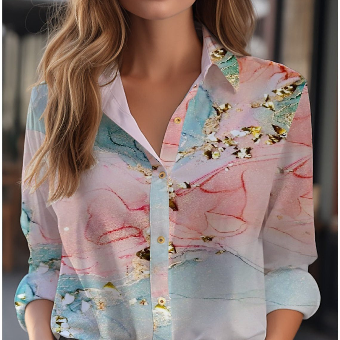 Elegante Damen Bluse mit Muster