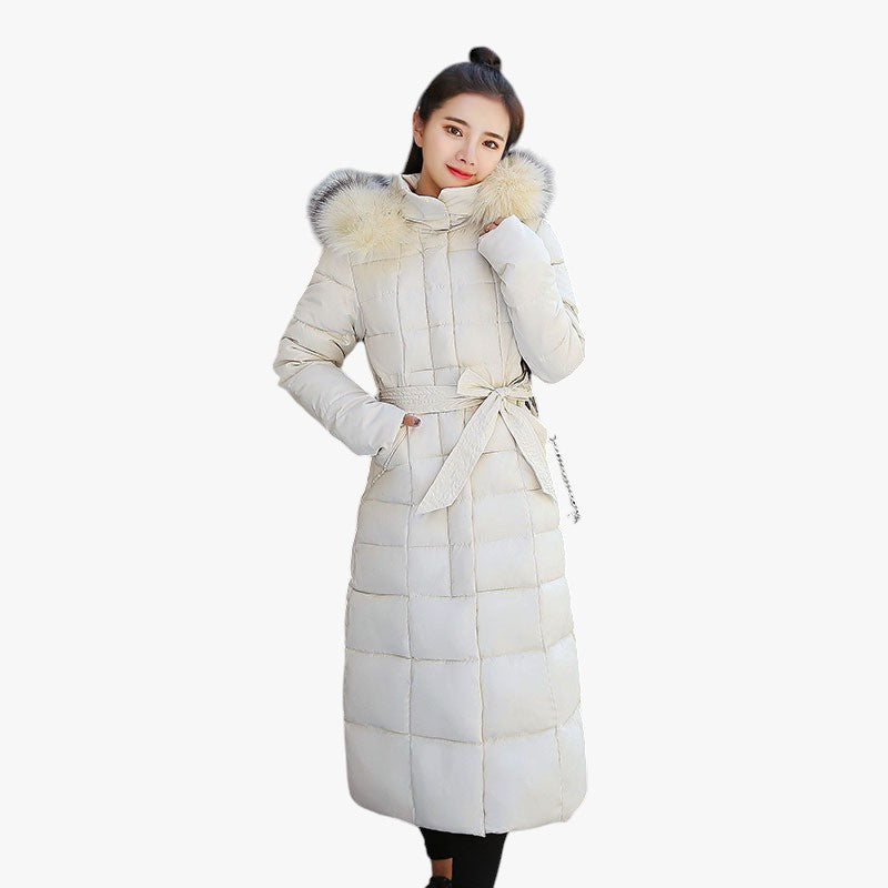 Damen Parka Winterjacke mit Kapuze | Lang