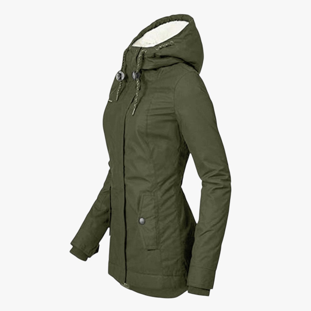 Damen Parka Winter Mantel mit Kapuze | Lang
