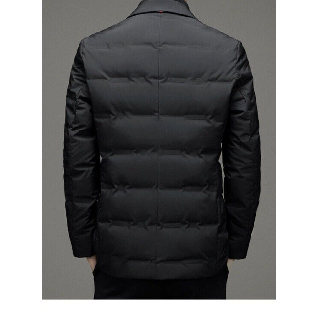 Herren Winterjacke gefüttert mit Knöpfen und Reißverschluss