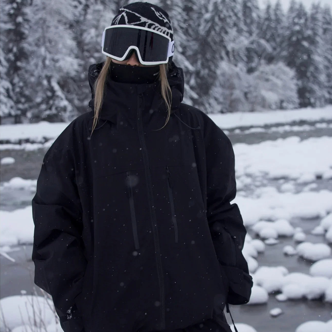 Damen Winter Skijacke mit Taschen und Reißverschluss