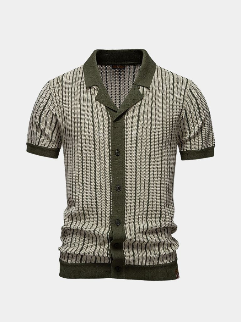Herren Gestreiftes Strick-Polo-Shirt für stilbewusste | Hochwertig & Bequem