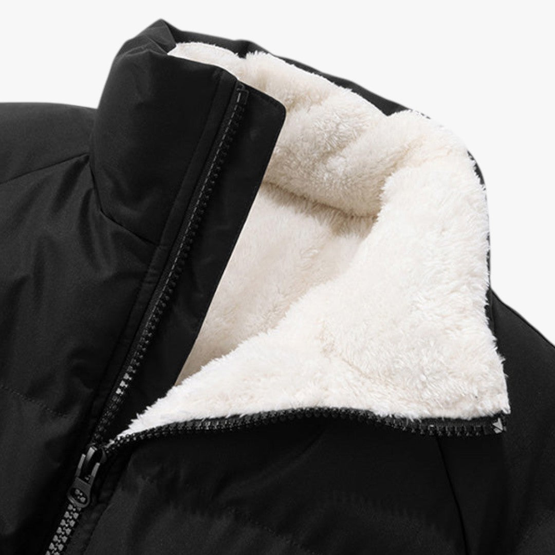 Gefütterte Winter Pufferjacke für Herren | Kurz