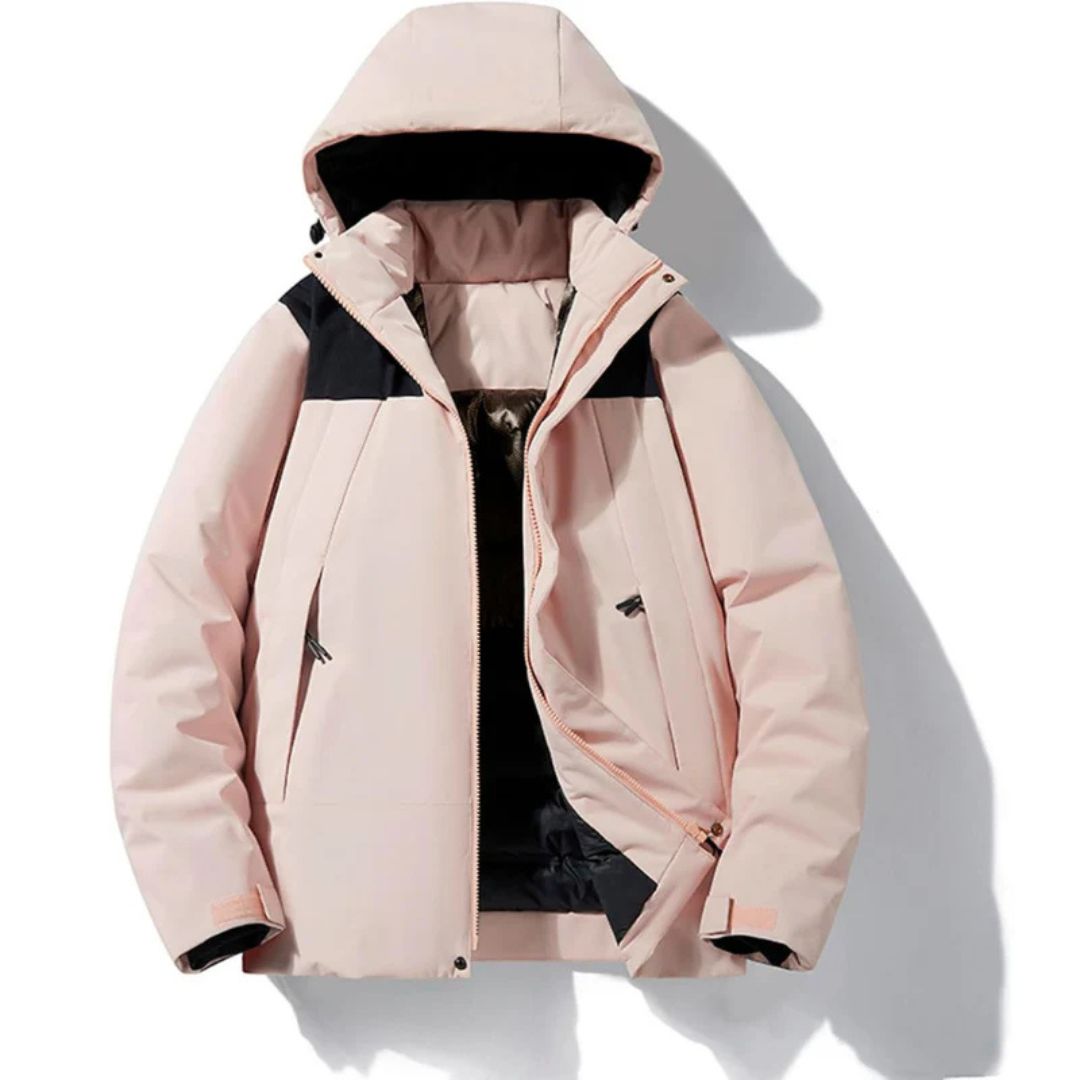 Unisex Skijacke mit Kapuze und Taschen | Reißverschluss