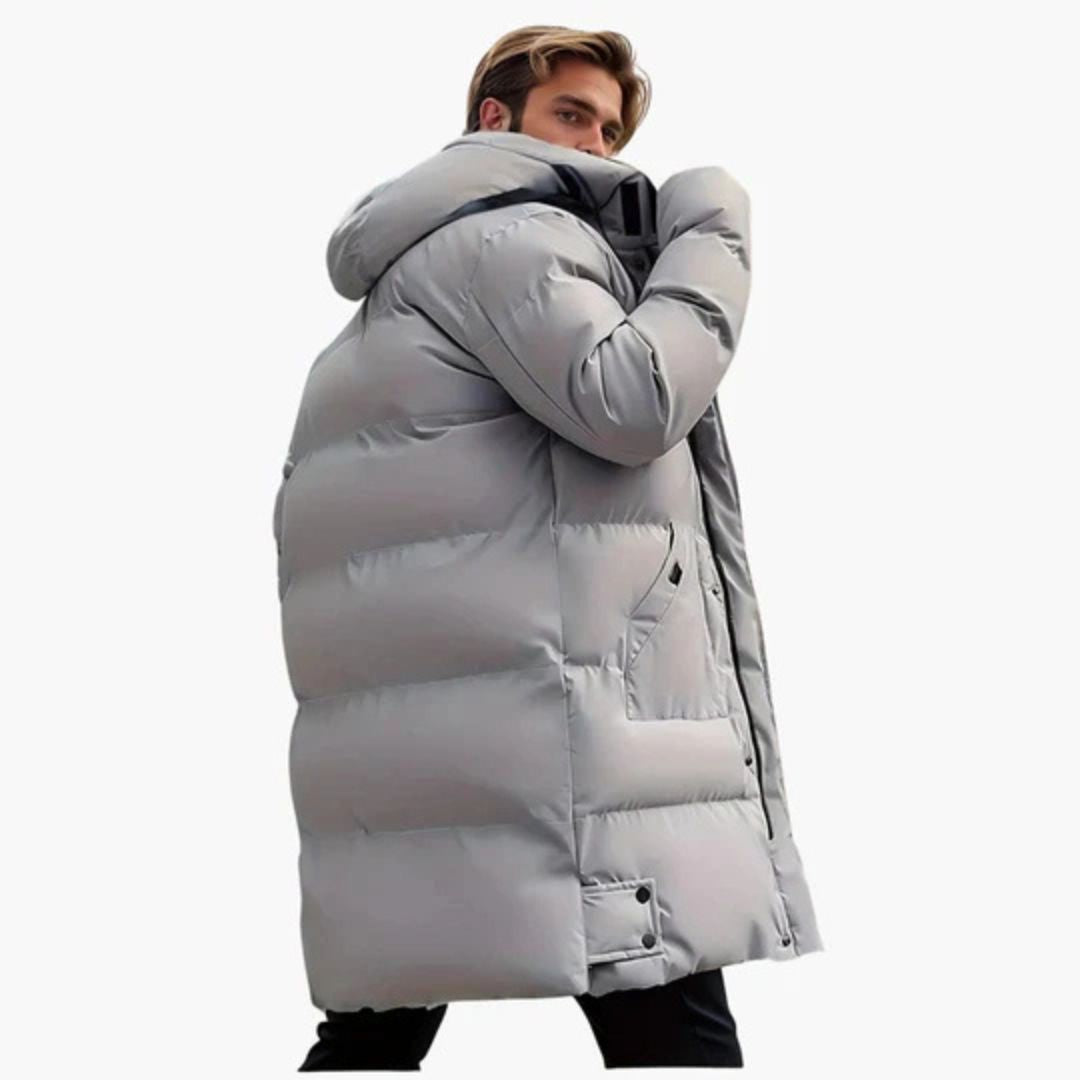 Herren Parka Winterjacke mit verstellbarer Kapuze | Lang