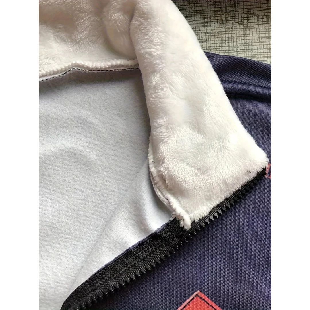 Gefütterter Herrenpullover mit Reißverschluss