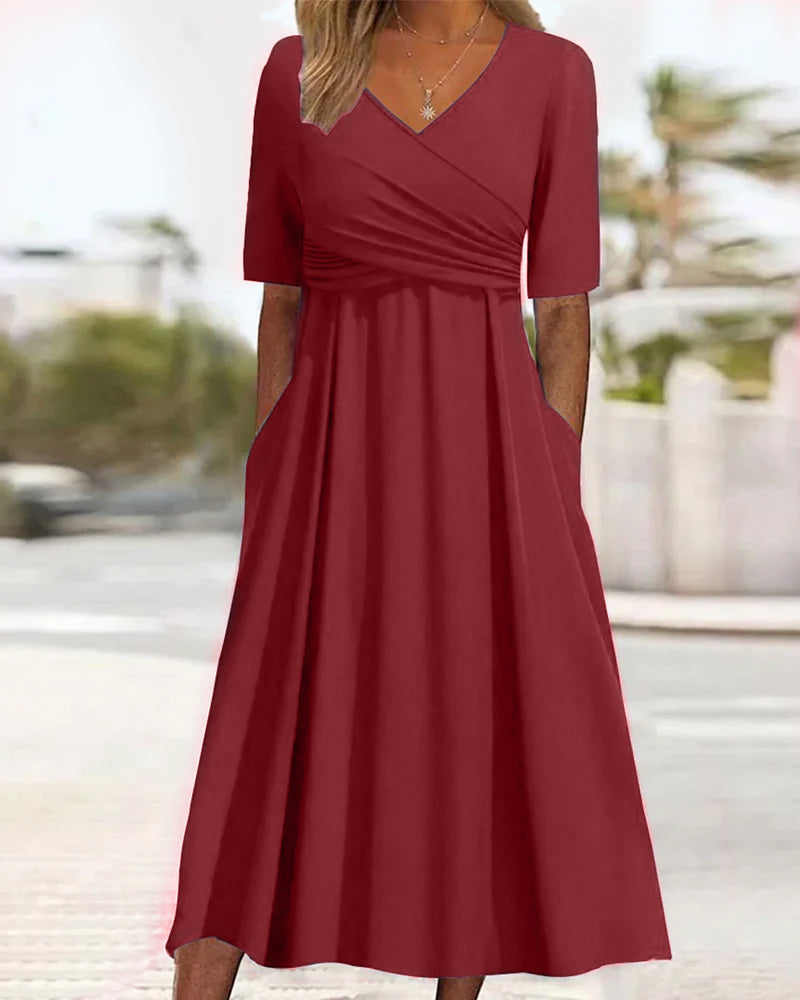 Variant image for Elegantes Crossover Midikleid für Damen – Festliche Kleider-13