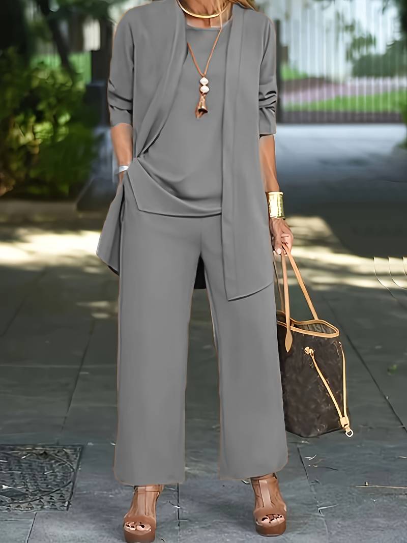 Elegantes Dreiteiliges Damen Set - Stilvoll und bequem