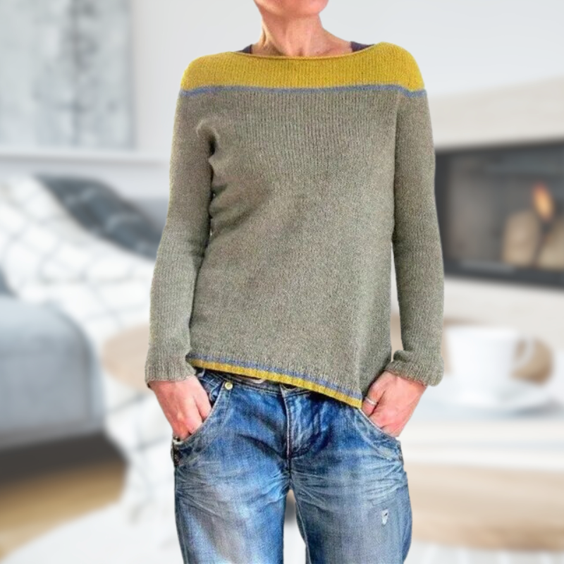 Damen warmer Norweger Winterpullover | Lockere Passform