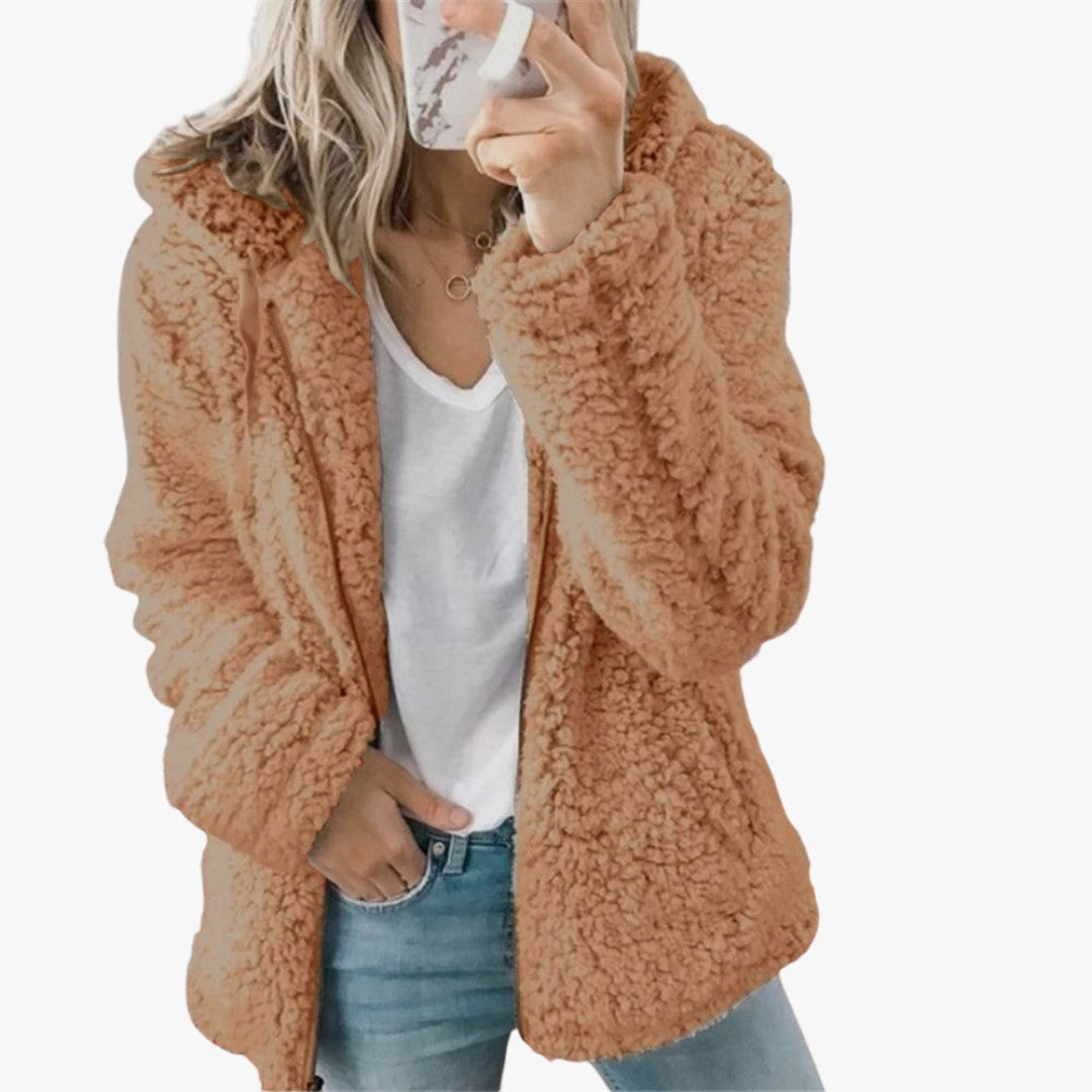 Damen Winter Teddy Fleecejacke | Lang