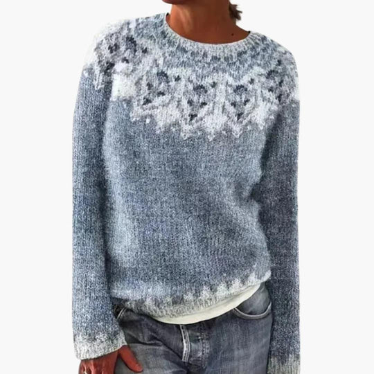 Damen Norwegerpullover mit Rundkragen