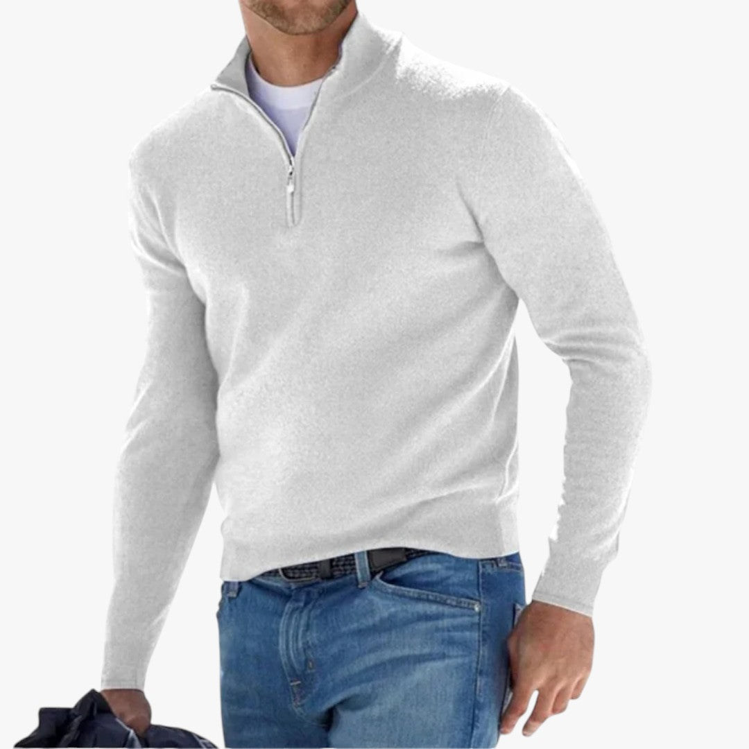 Herren Strickpullover mit Reißverschluss