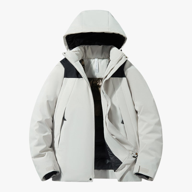 Unisex Skijacke mit Kapuze und Taschen | Reißverschluss