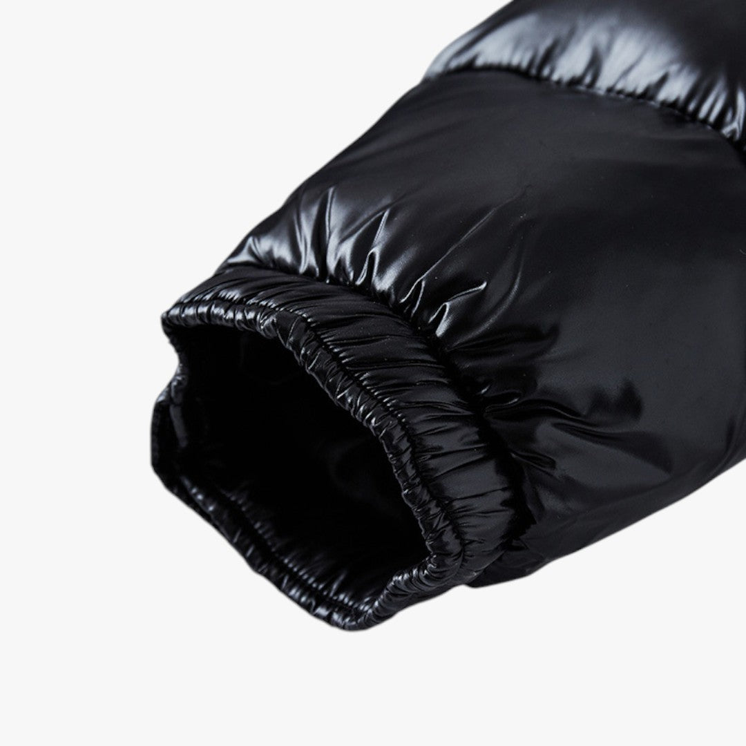 Winter Pufferjacke für Herren mit Kapuze und Taschen | Kurz