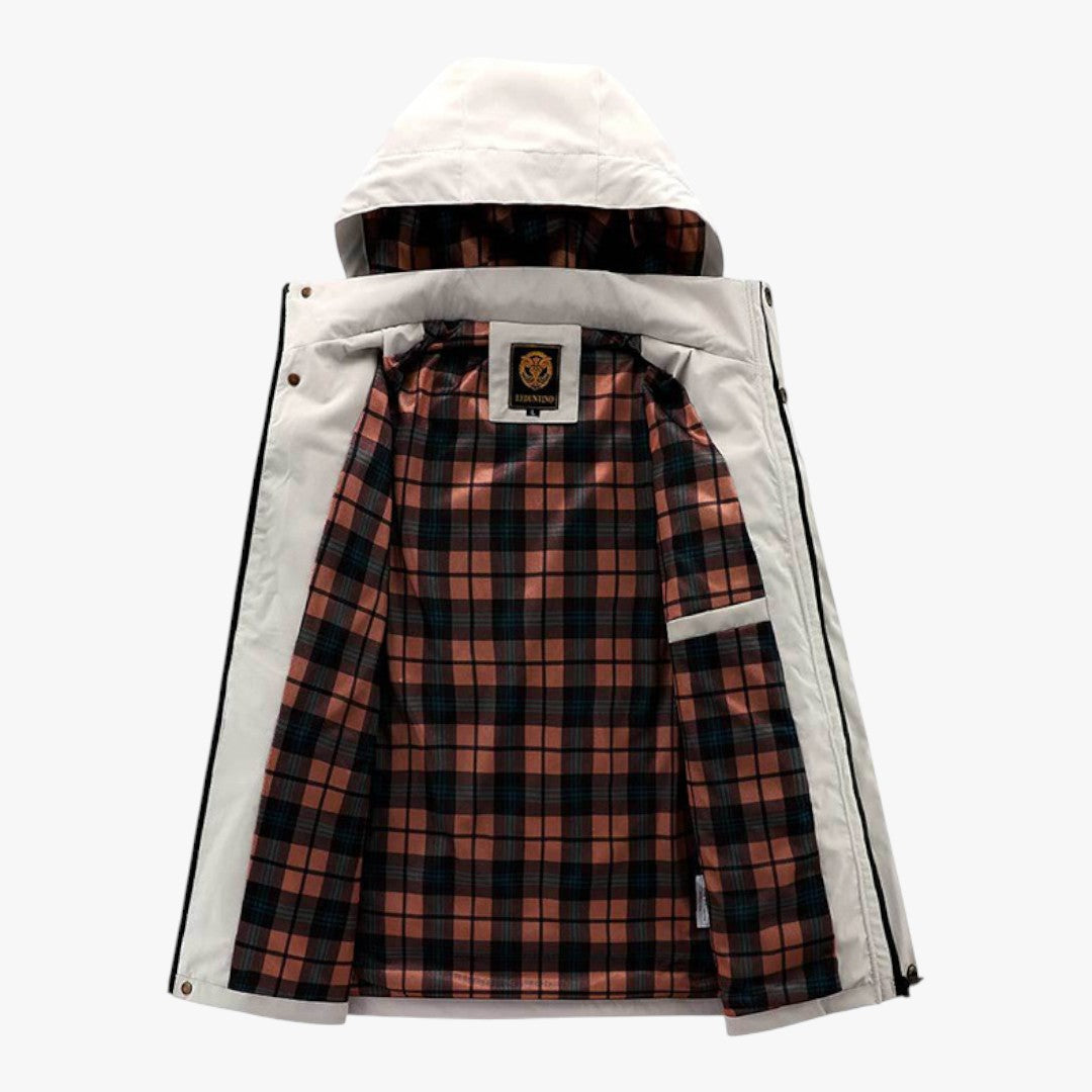 Herren Winter Skijacke mit Taschen und Kapuze | Kurz